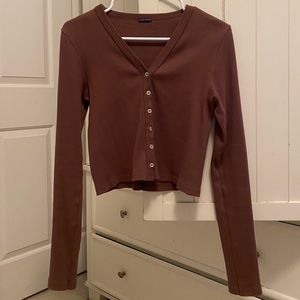 BROWN PAIGE TOP